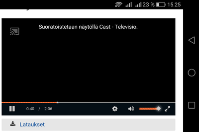 Videoiden katselu Chromecastilla 2